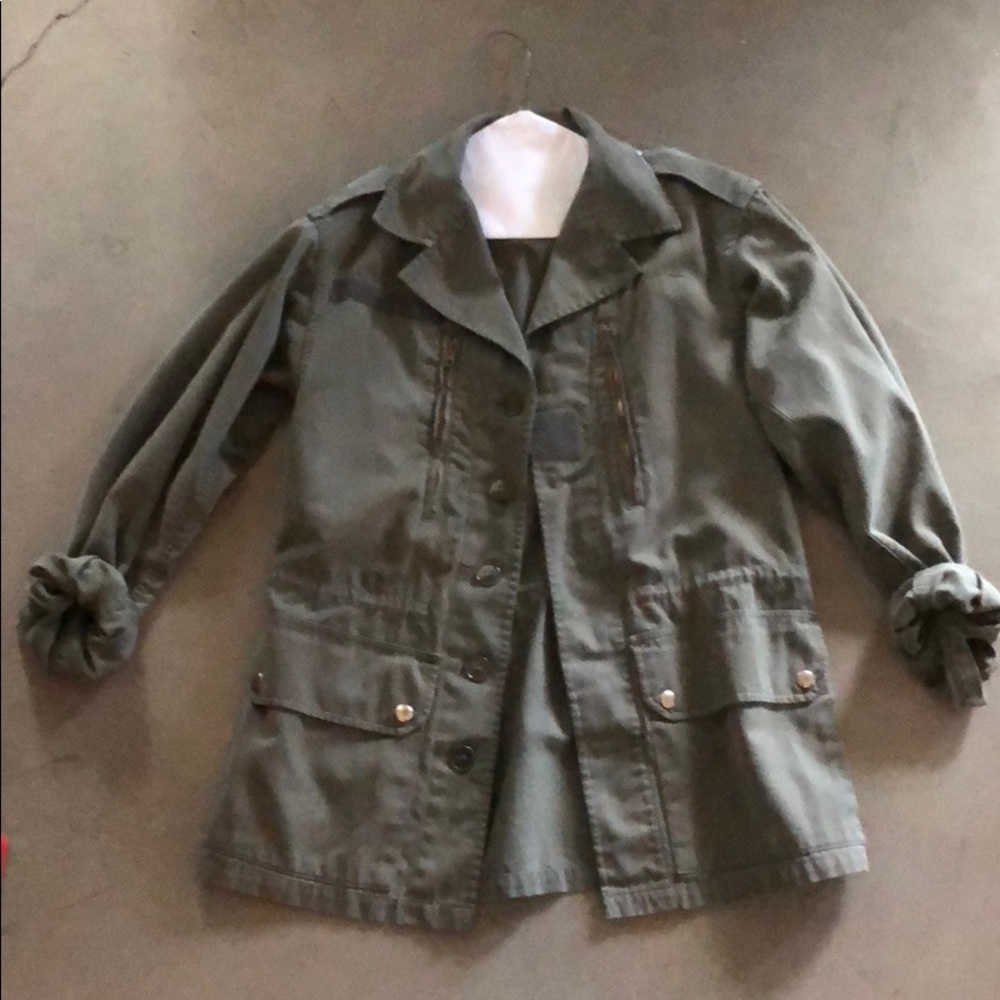 Green military style jacket from urban outfitters